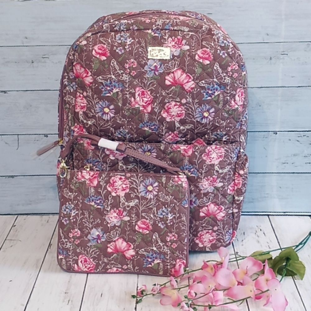 LUV BETSEY BY BETSEY JOHNSON Cotton Quilted Backpack with Purse Bag - Picture 1 of 9